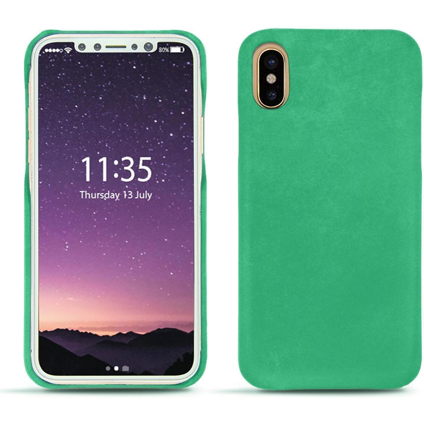 Thumbnail - Noreve Lederschutzhülle (Apple iPhone XS), Smartphone Hülle, Grün