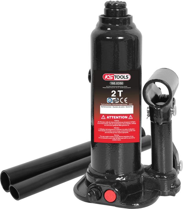 Actual product image KS Tools Hydraulic bottle jack. 2 t