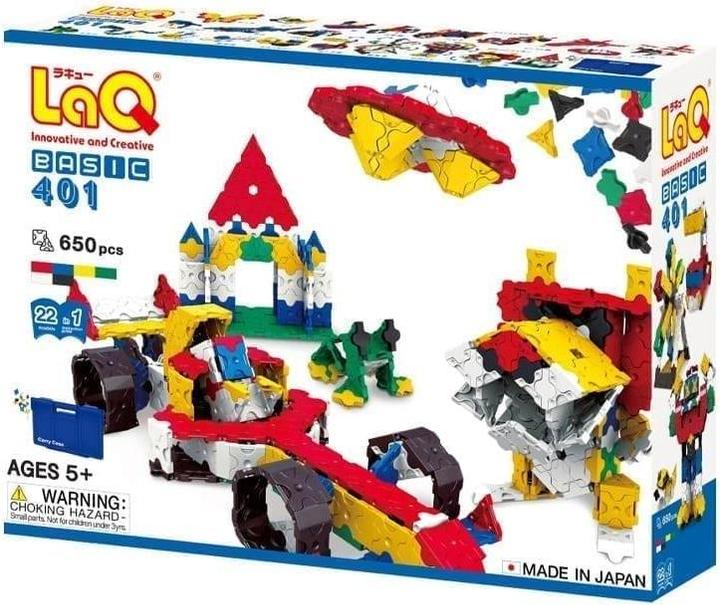 LaQ Japanese educational constructor Basic401 - for constructing spatial models. 650 parts, 22 mod