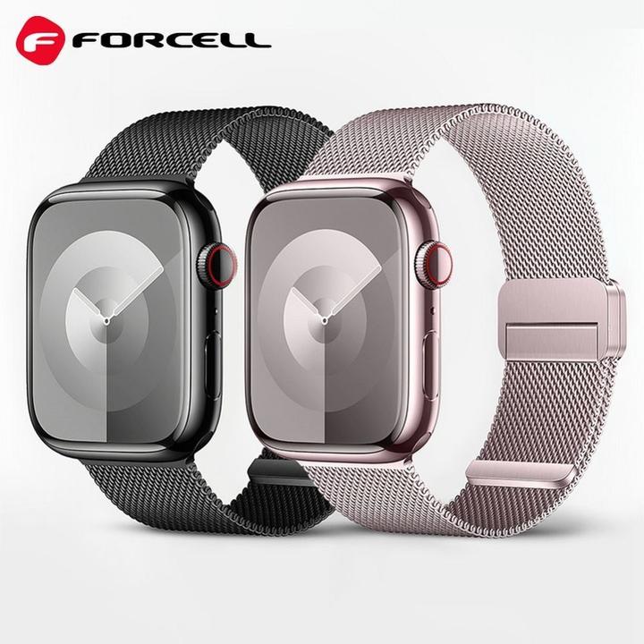 Image du produit Forcell Bracelet pour Apple Watch F-Design FA14 acier magnétique 42 / 44 / 45 / 49 mm rose (Acier inoxydable)