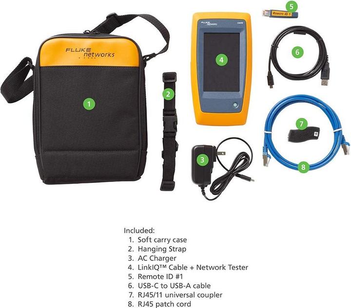 Actual product image Fluke LIQ-100 Network Cable Tester Twisted Pair Cable Tester