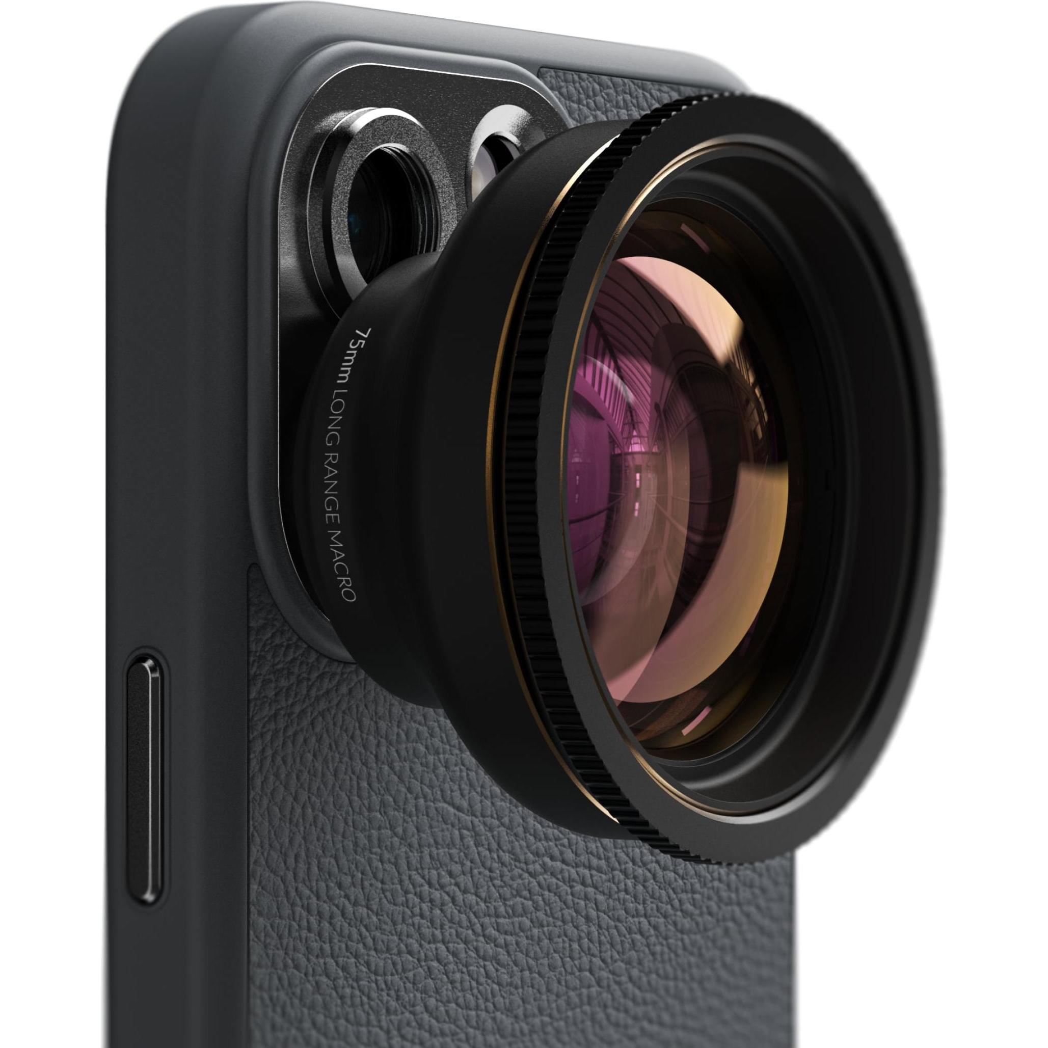 Thumbnail - ShiftCam Smartphone-Objektiv LensUltra 75mm Long Range Macro, Weiteres Smartphone Zubehör, Schwarz