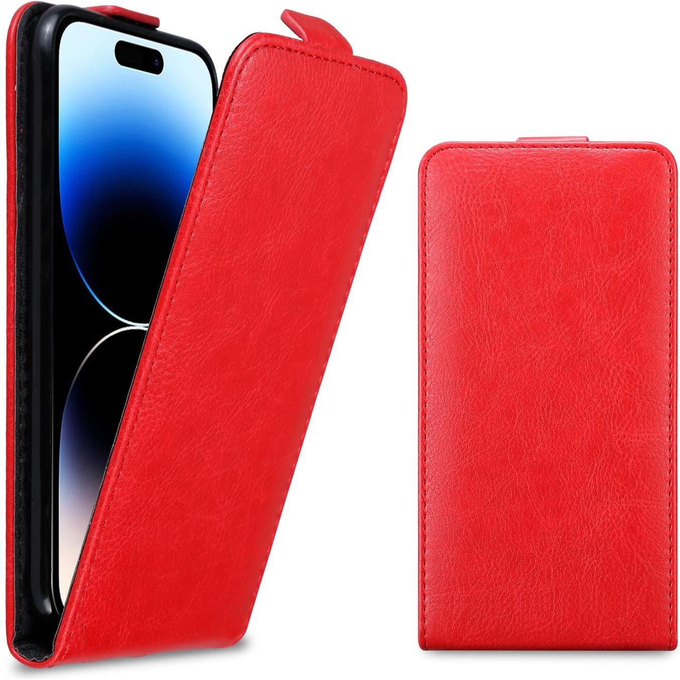 Thumbnail - Cadorabo Hülle für Apple iPhone 14 PRO im Flip wie Invis Style (Apple iPhone 14 Pro), Smartphone Hülle, Rot