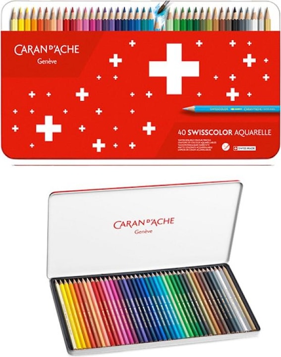 Immagine prodotto Caran d'Ache Matite colorate in metallo Swisscolor (Multicolore, 40 x)