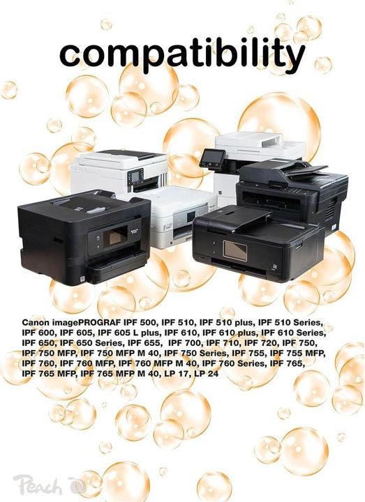 Produktbild Peach Tinte Canon PFI-102 BK, MBK, C, M, Y (BK, C, M, MBK, Y)