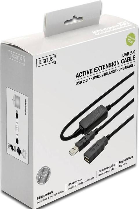 Productafbeelding Digitus USB actieve verlengkabel (10 m, USB 2.0)