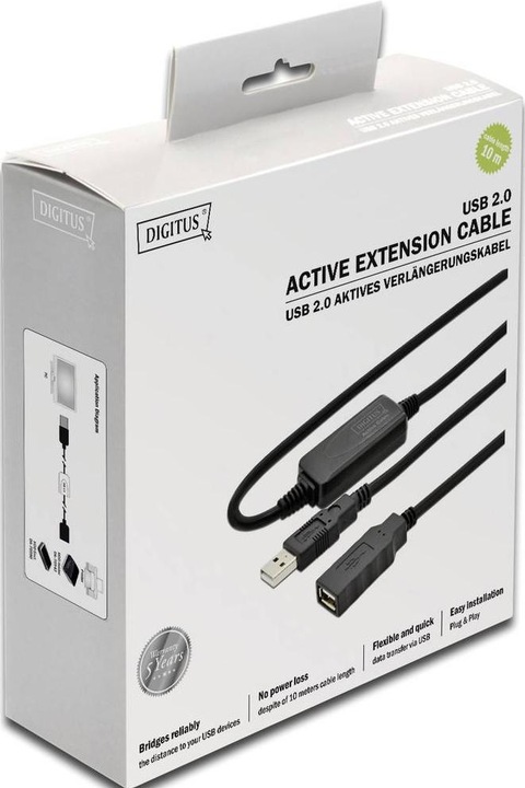 Actual product image Digitus USB Active Extension Cable (10 m, USB 2.0)