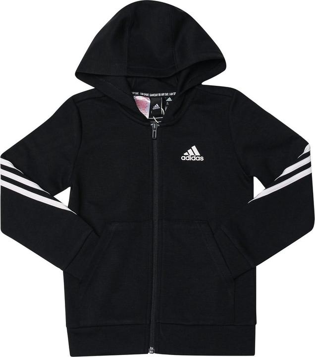 Immagine prodotto adidas Felpa con Cappuccio e Zip Intera A Strisce Bambini (140)