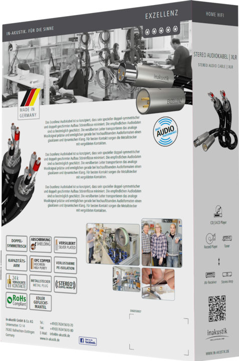Produktbild Inakustik Exzellenz Stereo XLR (1.50 m, XLR)