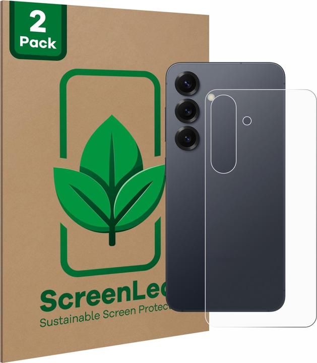 Actual product image ScreenLeaf Screen Protector sustainable Screen Protection, clear, anti-scratch (2 pcs., Samsung Galaxy S25)