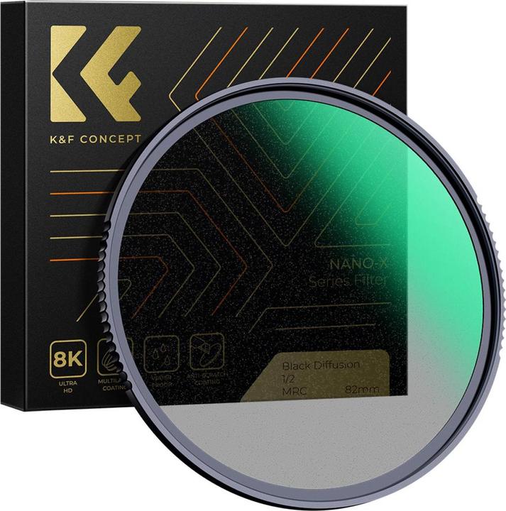 Produktbild K&F Concept 1/2 Black Mist Filter Nano X 55mm (KF-01.1650) (Black Mist Filter, 55 mm)