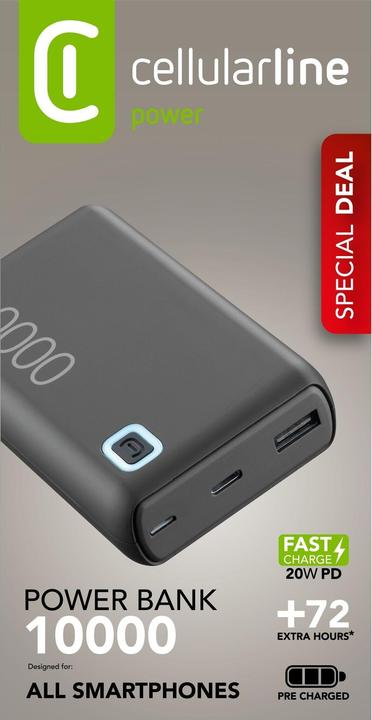 Produktbild Cellularline PBESSPROMOPD10000K (10000 mAh, 20 W, 37 Wh)