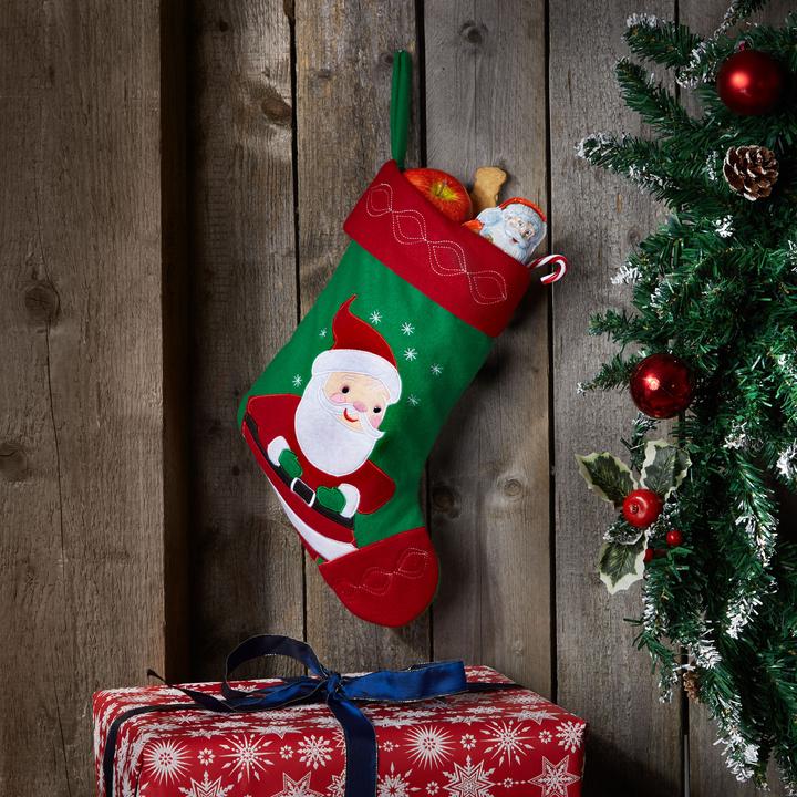 Actual product image tectake Santa Christmas stocking