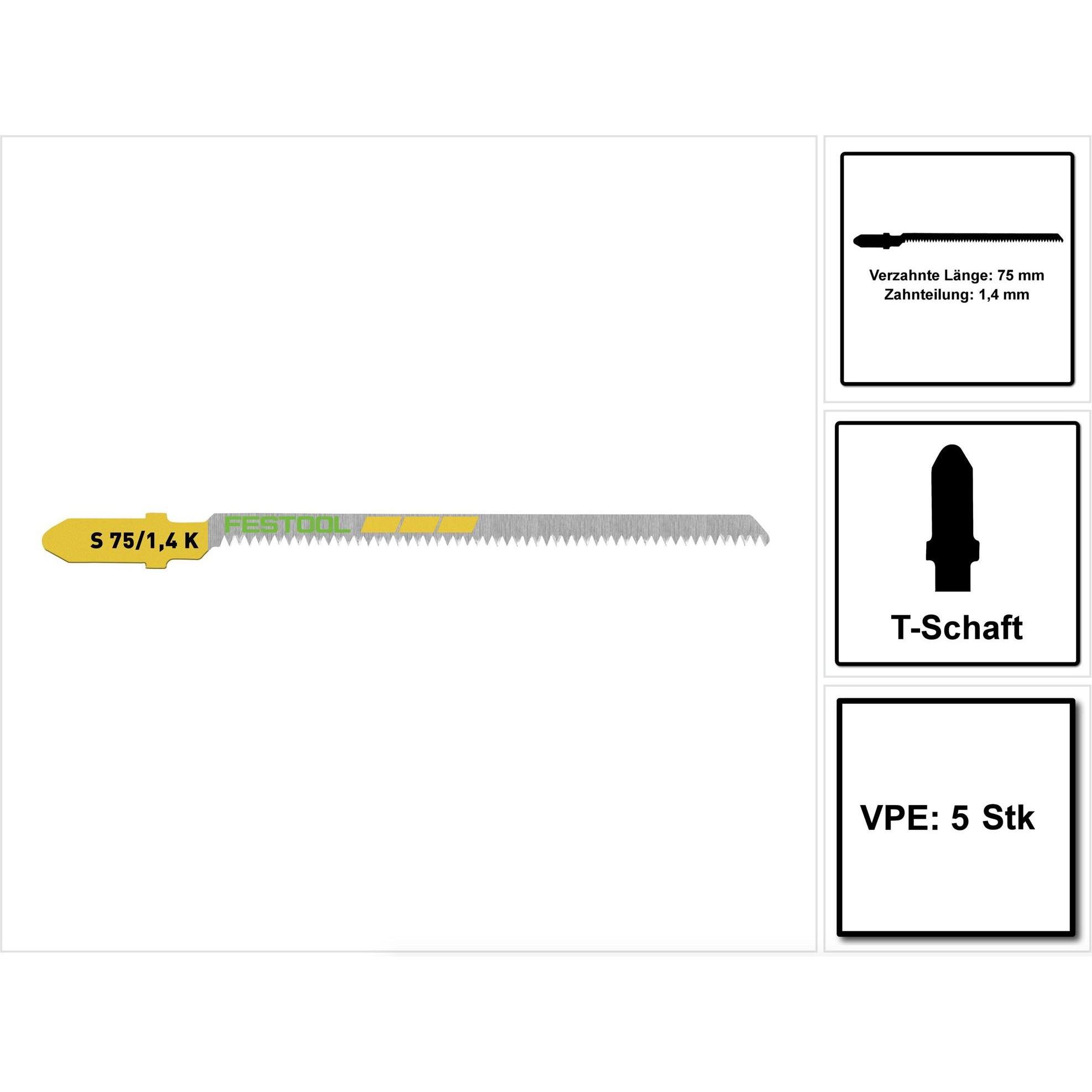 Thumbnail - Festool, Sägeblatt, Stichsägeblatt S 75/1,4 K/5