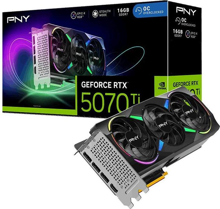 Produktbild PNY GeForce RTX 5070 Ti ARGB Epic-X RGB Overclocked Triple Fan (16 GB)