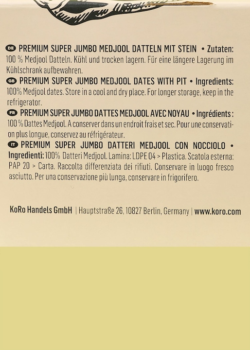 Image du produit KoRo Dattes Medjool Premium (5000 g)