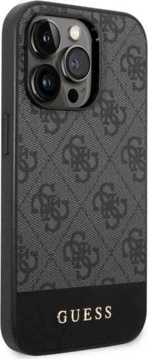 Image du produit Guess PU 4G Stripe Case pour Apple iPhone 14 Pro - gris (Apple iPhone 14 Pro)