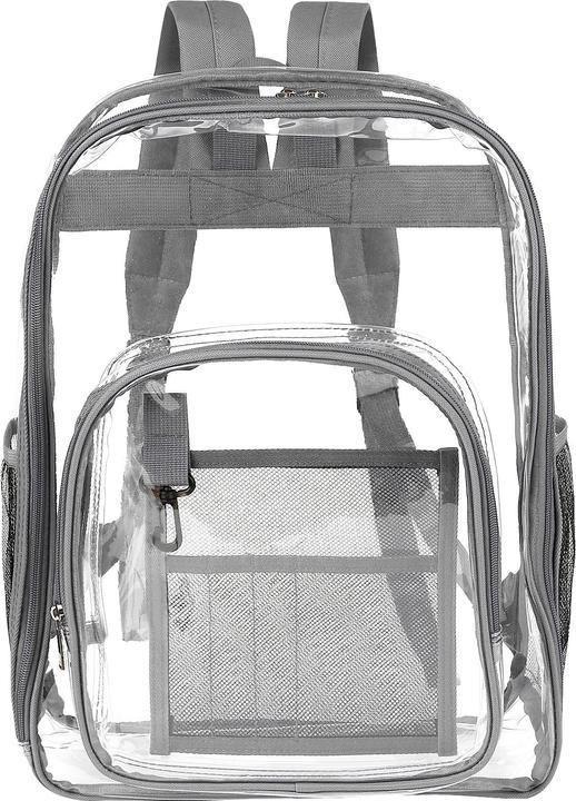 Only-Bags.Store Rucksack Klarer Rucksack Kunststoff Schulrucksack Transparenter Rucksack Klarer Rucksack Kunststoff