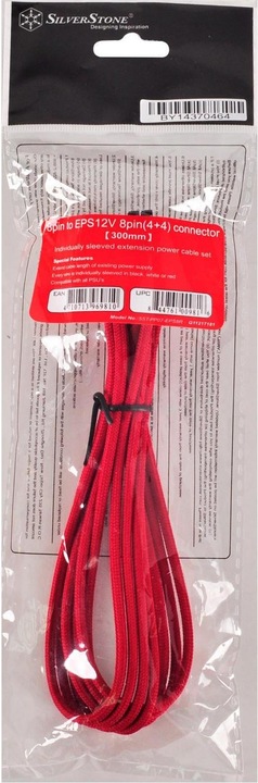 Actual product image Silverstone ATX Extension 8-8(4+4)Pin red