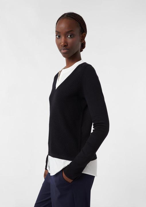 Produktbild Comma Strickpullover 2-in-1-Pullover in Layering-Optik (36)
