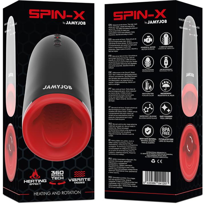 Actual product image Jamyjob Spin-X Heating And Rotation Masturbator
