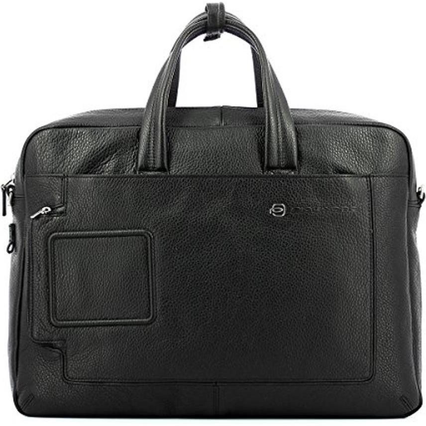 Piquadro Unisex Nero Aktetas Con Pc Holder E Ipad Air Holder, Trolleyhoes, Compartimento Notebook, Borsa Per Notebook,