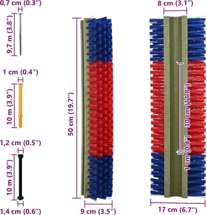 Actual product image vidaXL Rinderpflegebürste