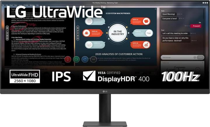 Produktbild LG UltraWide 34U511A-B (2560 x 1080 Pixel, 34")