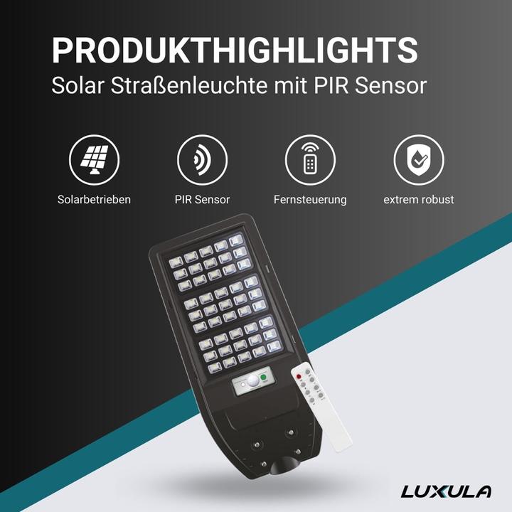 Actual product image Luxula Solar LED street light (1200 lm, IP65)