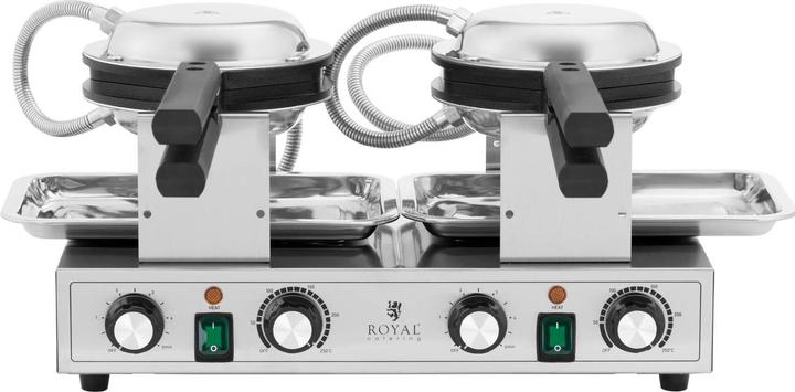 Actual product image Royal Catering Bubble Waffeleisen - 2 x 1400 W - 50 - 250 ° C - Timer: 0 - 5 min -