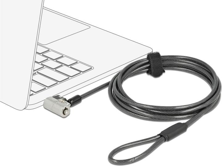 Immagine prodotto Navilock Cavo di sicurezza per notebook con 3 teste di bloccaggio per Kensington, Noble Wedge e Nano Slot