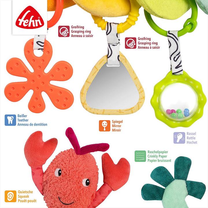 Immagine prodotto Fehn Kinderwagenspielzeug Activity-Spirale Hummer Mehrfarbig