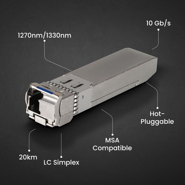 Immagine prodotto Extralink SFP+ 10G WDM 1270/1330 nm SM 20 km coppia per HP/Aruba