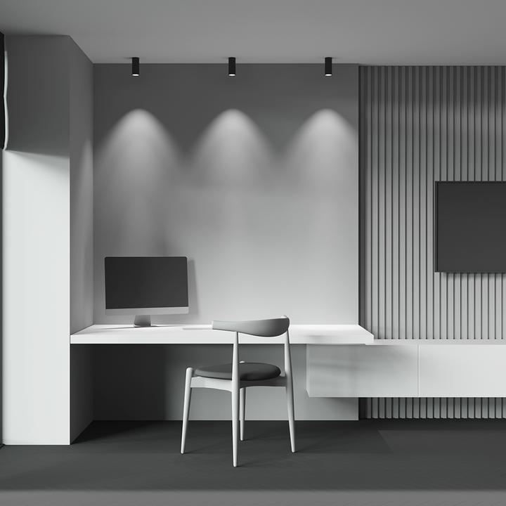 Actual product image Maytoni FOCUS LED ceiling light, ceiling lamp 12W dimmable 12.5cm black 3000K 90Ra warm white (900 lm)