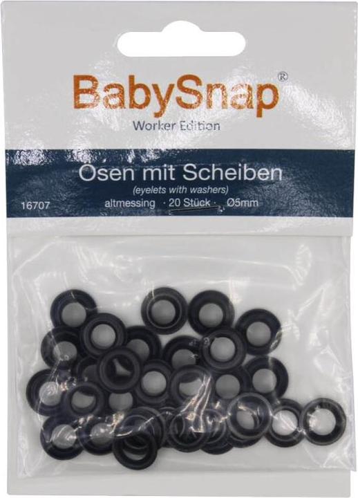 Immagine prodotto BabySnap Ösen mit Scheiben 5mm altmessing