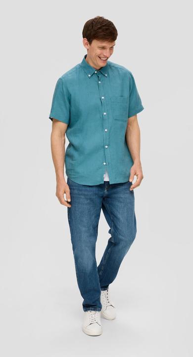 Produktbild s.Oliver Hemd Kurzarmhemd aus Leinen (XL)