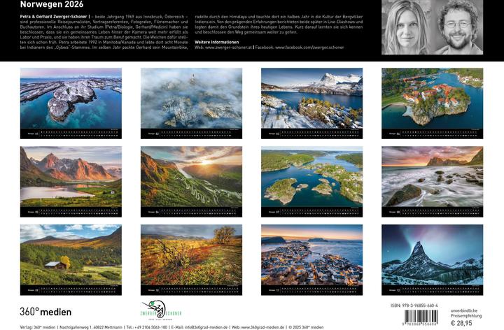 Immagine prodotto Calendario Premium Norvegia 2026 (50 x 35 cm)