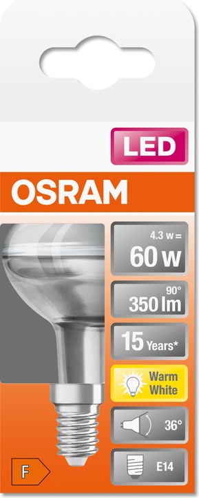 Actual product image Osram Star R50 (E14, 4.30 W, 345 lm, 1 x, F)