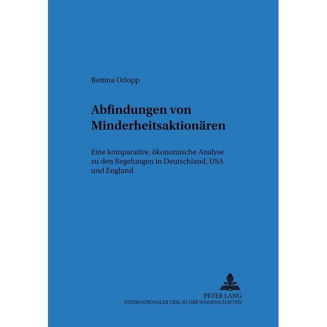 Abfindungen von Minderheitsaktionären, Fachbücher von Bettina Orlopp