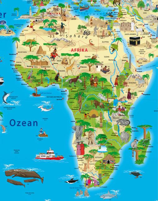 Actual product image Children's world map