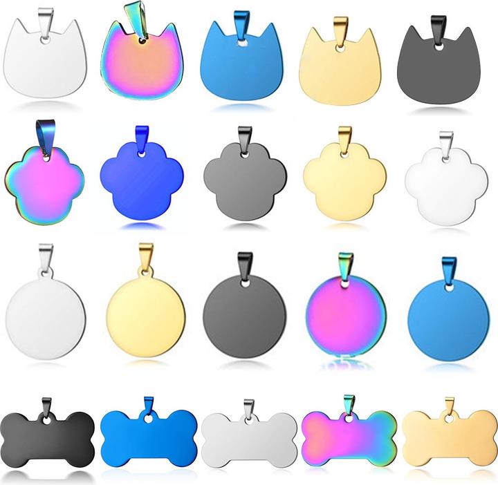 Creality Falcon serie huisdieren tag metalen hanger - 20st
