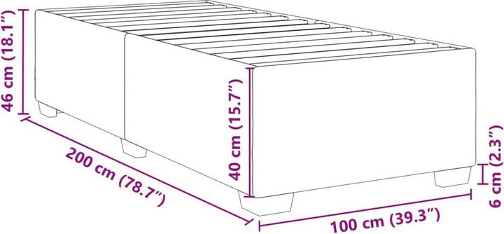 Image du produit vidaXL Bettgestell (100 x 200 cm)
