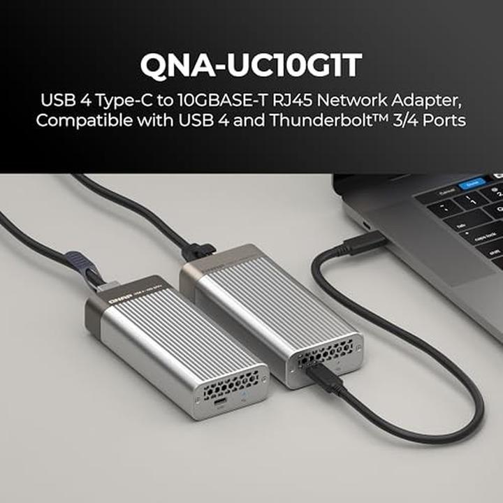 Actual product image QNAP USB 4 Type-C to 1x10GBASE-T Network Adapter
