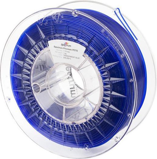 Produktbild Filament / PETG / TRANSPARENT BLUE / 1,75 mm / 1 kg (PETG, 1.75 mm, 1000 g, Blau)