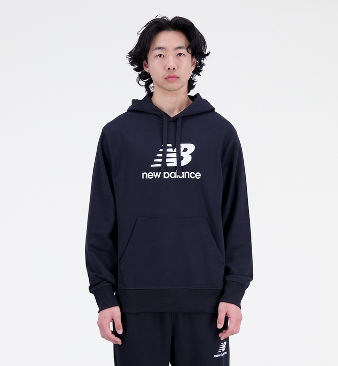 Immagine prodotto New Balance Felpa con cappuccio Essentials con logo impilato (XS)
