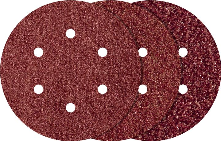 Produktbild wolfcraft 1 Haft-Schleifsch.-Set 12-tlg. Exz. ø150 (120, 240, 60)