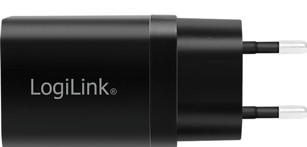 Produktbild LogiLink USB-Ladeadapter-Set, Auto & AC, USB-C/F + USB-A/F, 5 V/15 W, schwarz