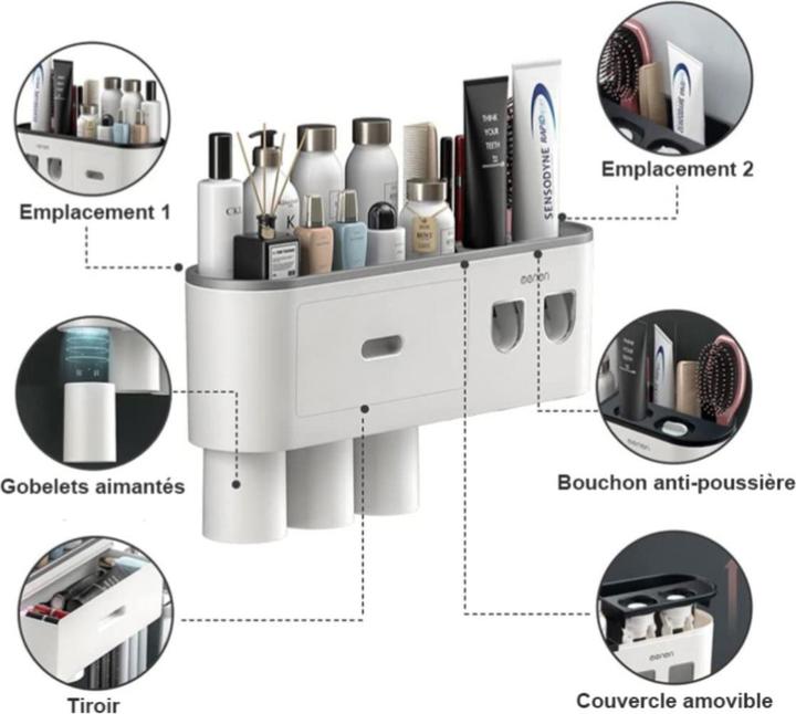 Image du produit VR Shinecon Double distributeur de dentifrice