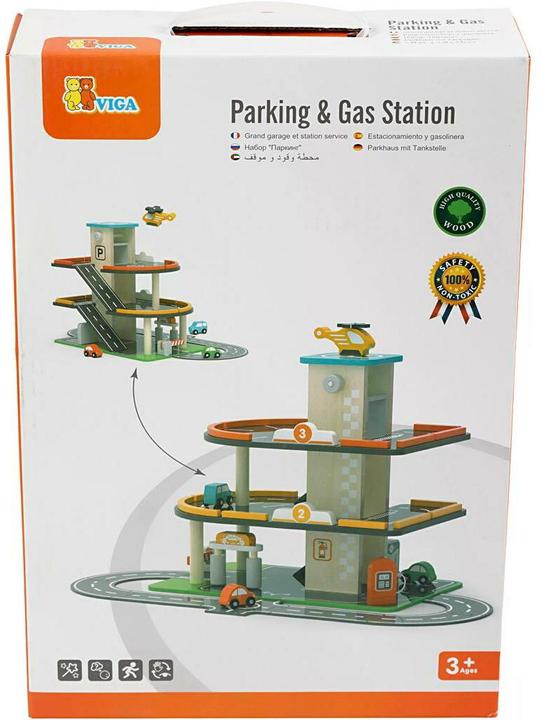 Immagine prodotto Viga Toys Parcheggio con distributore di benzina