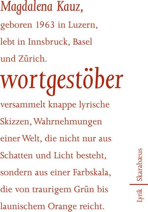Produktbild wortgestöber (Deutsch, Magdalena Kauz, 2005)